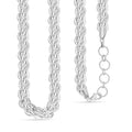 Artisan Crafted Link Chain Necklace in Sterling Silver 38.15 Grams 18 Inches - Sticky add to cart bar