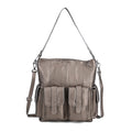 Italy Retro Noble Collection Beige Genuine Leather 2 in 1 Crossbody Bag (11"x2.76"x13.4") with Shoulder Strap - Sticky add to cart bar