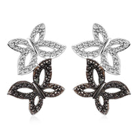 Karis Green Diamond (IR) Accent Stud Earrings in Platinum Bond