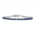 Blue Diamond 2.00 ctw Bracelet in Platinum Over Sterling Silve (7.25 In) - Sticky add to cart bar