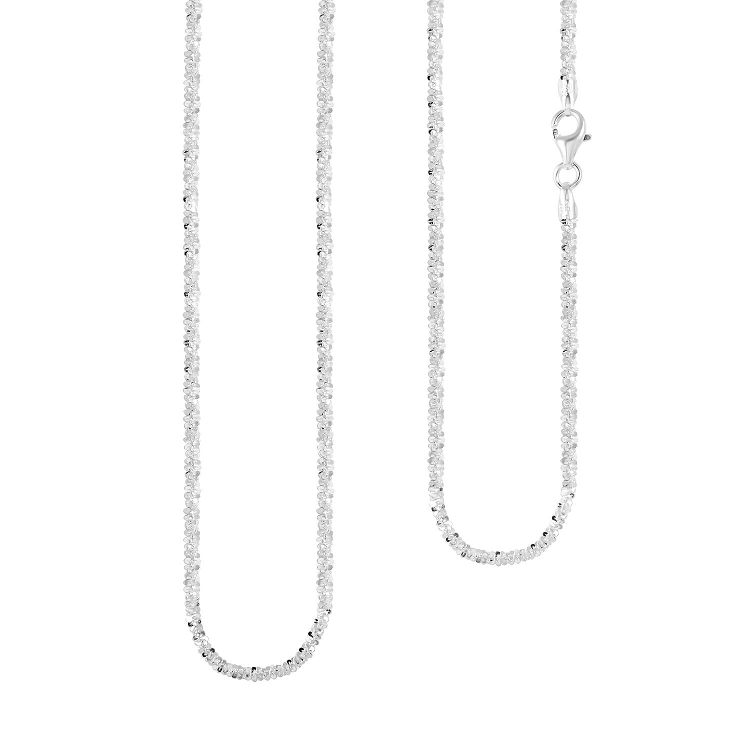 Sterling Silver Rock Chain Necklace 24 Inches 6.12 Grams