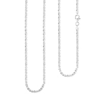 Sterling Silver Rock Chain Necklace 24 Inches 6.12 Grams