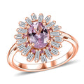 Premium Martha Rocha Kunzite, Multi Gemstone Ring in 18K Vermeil RG Over Sterling Silver (Size 10.0) 2.50 ctw - Sticky add to cart bar