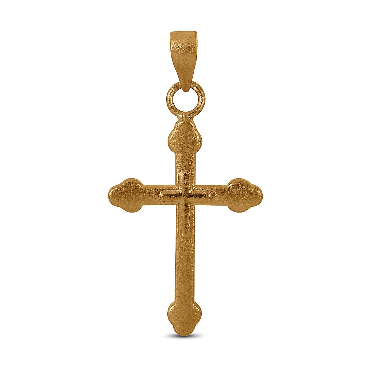 24K Yellow Gold Cross Pendant 0.50 Grams