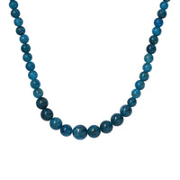 Neon Apatite 155.00 ctw Necklace in Rhodium Over Sterling Silver 20 Inches