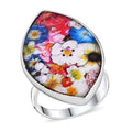 Resin Floral Ring in Sterling Silver (Size 8.0) - Sticky add to cart bar