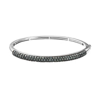 TLV Narsipatnam Alexandrite Bangle Bracelet in Rhodium Over Sterling Silver (6.50 In) (Del. in 8-10 Days) 4.25 ctw