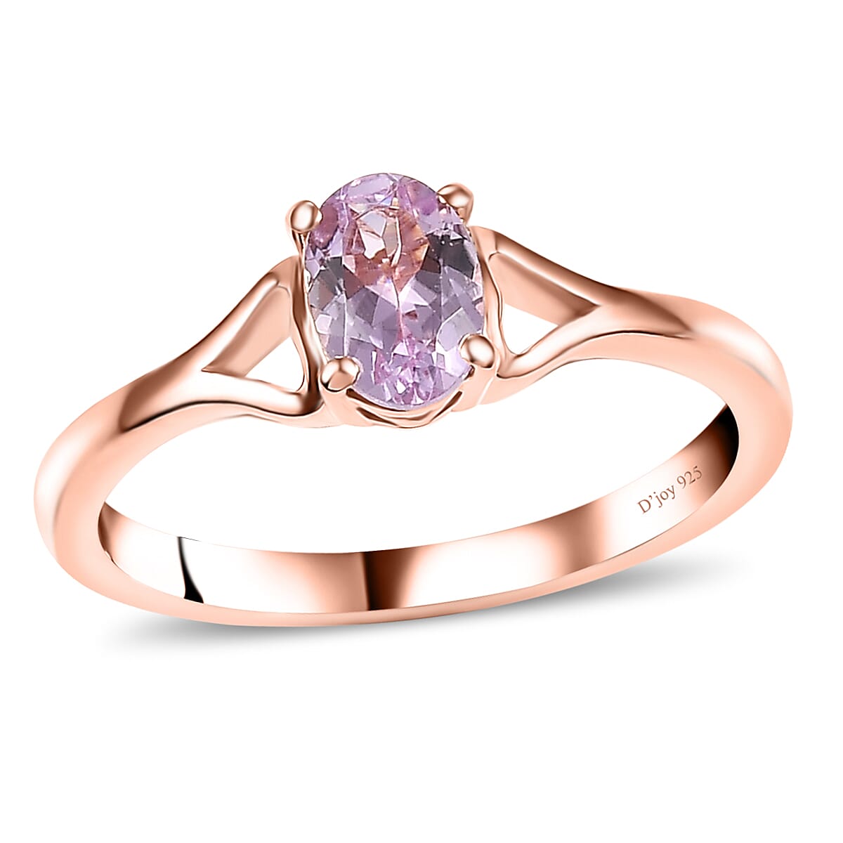 Premium Martha Rocha Kunzite Ring in 18K Vermeil RG Over Sterling Silver (Size 10.0) 0.65 ctw