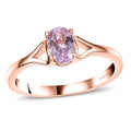 Premium Martha Rocha Kunzite Ring in 18K Vermeil RG Over Sterling Silver (Size 10.0) 0.65 ctw - Sticky add to cart bar