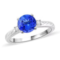 Certified & Appraised Rhapsody 950 Platinum AAAA Tanzanite, Diamond (E-F, VS) Ring with Free Tanzanite Book (Size 10.0) (7.30 g) 2.50 ctw - Sticky add to cart bar