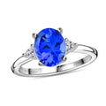 Certified & Appraised Rhapsody AAAA Tanzanite and E-F VS Diamond 2.75 ctw Ring in 950 Platinum (Size 6.0) 5.20 Grams - Sticky add to cart bar