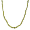 Peridot Beaded 62.00 ctw Necklace 20 Inches in Rhodium Over Sterling Silver - Sticky add to cart bar