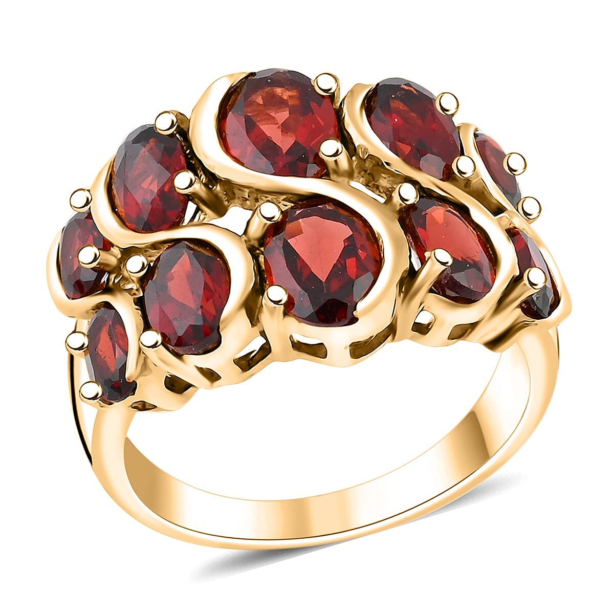 Mozambique Garnet Ring in Goldtone (Size 8.0) 5.50 ctw