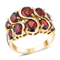 Mozambique Garnet Ring in Goldtone (Size 8.0) 5.50 ctw - Sticky add to cart bar