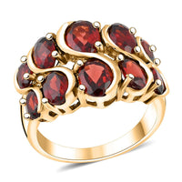 Mozambique Garnet Ring in Goldtone (Size 8.0) 5.50 ctw