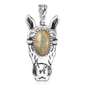 Artisan Crafted Royston Ribbon Turquoise Fancy Pendant in Black Oxidized Sterling Silver 6.70 ctw - Sticky add to cart bar