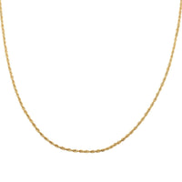 14K Yellow Gold 1.5mm Rope Chain Necklace 20 Inches 1.50 Grams