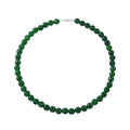 Verde Onyx Beaded 200.00 ctw Necklace 18 Inches in Sterling Silver - Sticky add to cart bar