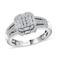 Diamond Ring in Rhodium Over Sterling Silver (Size 7.0) 0.50 ctw - Sticky add to cart bar