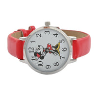 Mouse Watch in Silvertone with Adjustable Strap