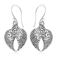 Bali Legacy Angel Wings Earrings in Sterling Silver 4.20 Grams