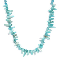Karis Amazonite and Apatite 180.00 ctw Necklace 20 Inches in Platinum Bond