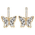 Karis Yellow Diamond Accent Butterfly Earrings in 18K Yellow Gold Over - Sticky add to cart bar