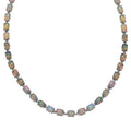 Premium Ethiopian Welo Opal 38.00 ctw Necklace in Rhodium Over Sterling Silver 18 Inches - Sticky add to cart bar