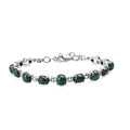 African Malachite 17.15 ctw Bracelet in Stainless Ste (6.50 In) - Sticky add to cart bar