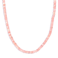 Enhanced Pink Chalcedony 97.00 ctw Necklace 18 Inches in Rhodium Over Sterling Silver
