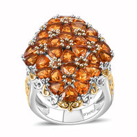 Santa Ana Madeira Citrine 7.15 ctw Ring in 18K Vermeil YG and Rhodium Over Sterling Silver (Size 10.0)