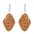 Santa Ana Madeira Citrine 8.40 ctw Lever Back Earrings in Rhodium Over Sterling Silver - Sticky add to cart bar