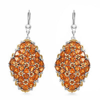 Santa Ana Madeira Citrine 8.40 ctw Lever Back Earrings in Rhodium Over Sterling Silver