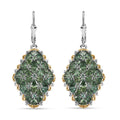 D'Joy Tanzania Natural Green Apatite 12.10 ctw Cluster Earrings in 18K Vermeil YG and Rhodium Over Sterling Silver - Sticky add to cart bar