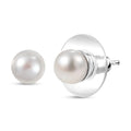 White Freshwater Pearl Solitaire Earrings in Sterling Silver - Sticky add to cart bar