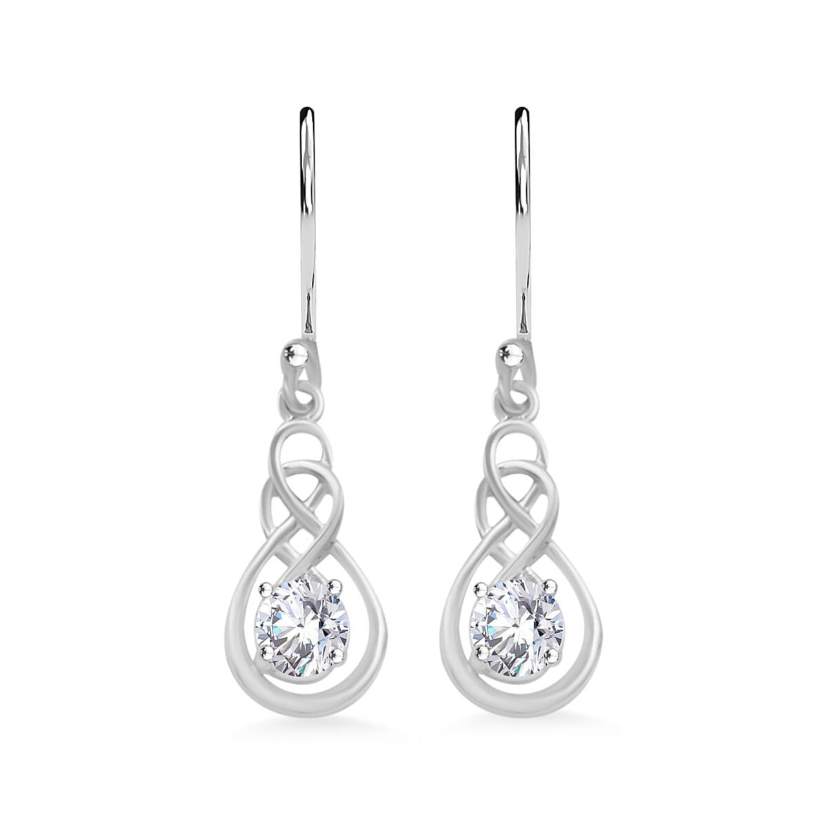 Simulated Diamond 1.00 ctw Earrings in Sterling Silver