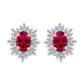 Iliana AAA Ouro Fino Rubellite and G-H SI Diamond 1.55 ctw Stud Earrings in 18K Rose Gold - Sticky add to cart bar