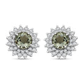 Simulated Prasiolite and Simulated Diamond 5.25 ctw Earrings - Sticky add to cart bar