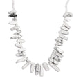 Rainbow Moonstone and White Howlite 256.00 ctw Necklace (20 Inches) in Platinum Bond - Sticky add to cart bar