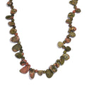 Unakite 251.00 ctw Necklace 20 Inches in Stainless Steel - Sticky add to cart bar