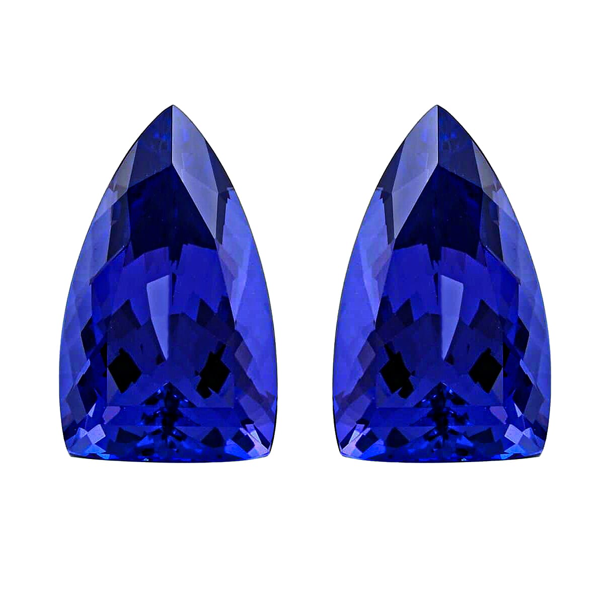 Certified & Appraised AAAA Tanzanite Set of 2 (Fancy 15x9 mm) 10.21 ctw