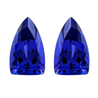 Certified & Appraised AAAA Tanzanite Set of 2 (Fancy 15x9 mm) 10.21 ctw