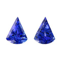 Certified & Appraised AAAA Tanzanite Set of 2 (Fancy 17x13.5 mm) 19.25 ctw - Sticky add to cart bar