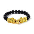 Black Obsidian 9-11mm Beaded Pixiu Bracelet in Copper 150.00 ctw - Sticky add to cart bar