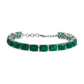 Green Onyx Bracelet in Rhodium Over Sterling Silver (7.25 In) 31.90 ctw - Sticky add to cart bar