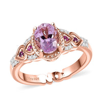 Premium Martha Rocha Kunzite, Multi Gemstone Ring in 18K Vermeil RG Over Sterling Silver (Size 10.0) 1.85 ctw