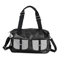 Silver Faux Leather Crossbody Bag (17"x15.7"x12.5") with Handle Drop (7") and Detachable Shoulder Strap - Sticky add to cart bar
