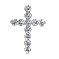NY Closeout Luxuriant Lab Grown Diamond 3.00 ctw Cross Pendant in 14K White Gold