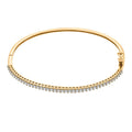 Ankur Treasure Chest 10K Yellow Gold Luxuriant Lab Grown Diamond Bangle Bracelet (7.00 In) (8.85 g) 1.00 ctw - Sticky add to cart bar