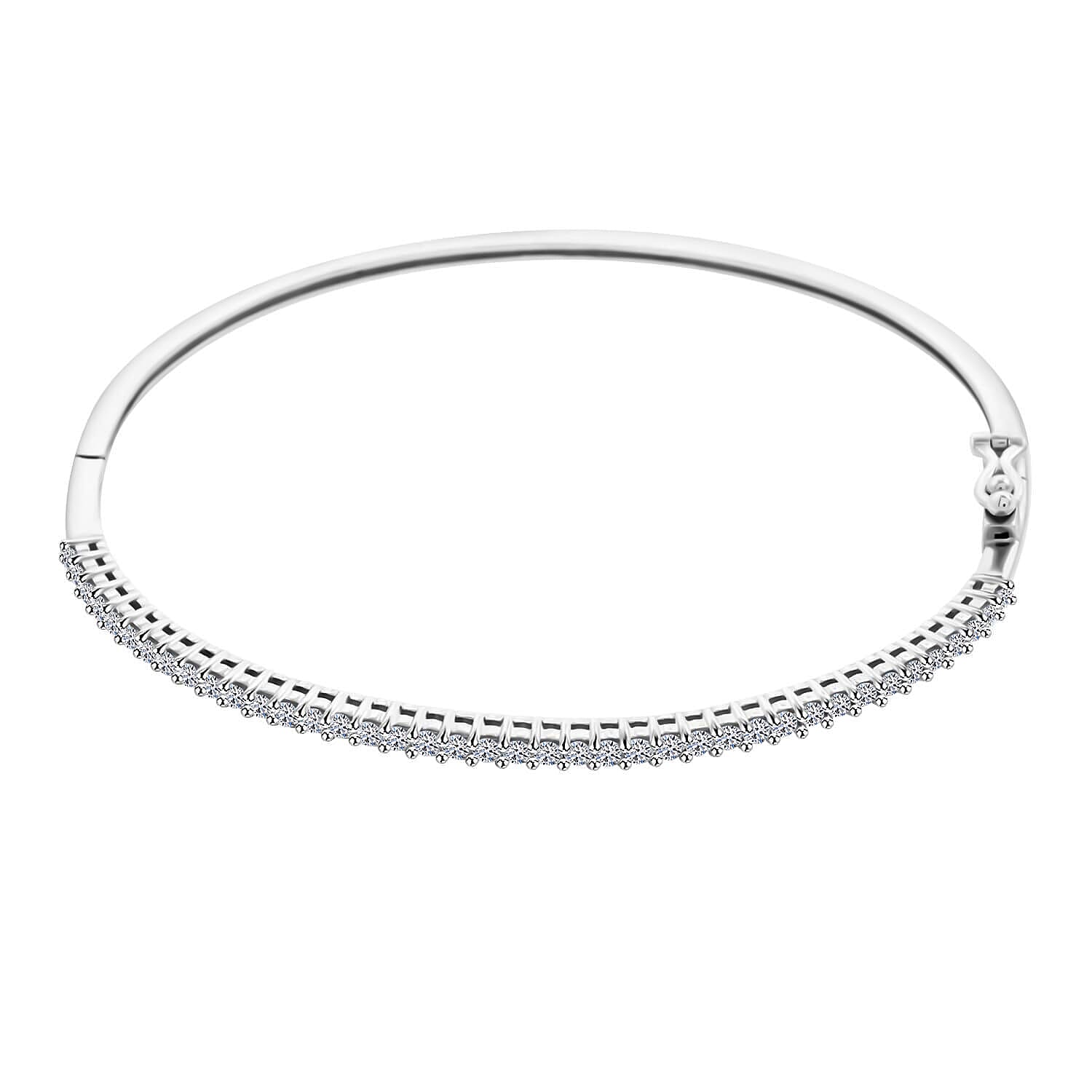 Ankur Treasure Chest 10K Yellow Gold Luxuriant Lab Grown Diamond Bangle Bracelet (7.00 In) (8.85 g) 1.00 ctw